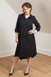 Black lyocell Beatrix dress - Lennard Taylor - front view