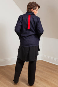 Jenny Jacket - cropped blue denim - Lennard Taylor - back view