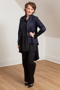 Jenny Jacket - cropped blue denim - Lennard Taylor - front view