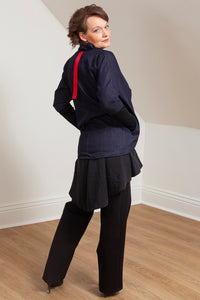 Jenny Jacket - cropped blue denim - Lennard Taylor - side view
