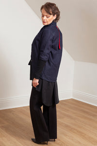 Jenny Jacket - cropped blue denim - Lennard Taylor - side view 2
