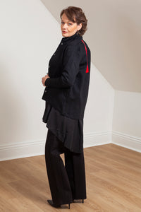 Jenny Jacket - cropped black denim - Lennard Taylor - side view