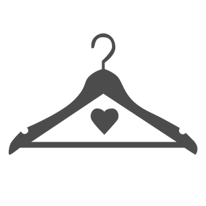 Clothing for life symbol - hanger with a heart