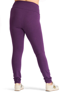 Beth Legging - purple fleece - back view - Lennard Taylor Design Studio 