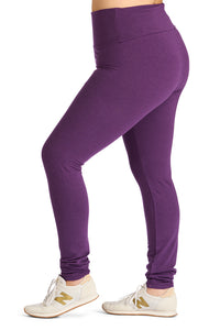 Beth Legging - purple fleece - side view - Lennard Taylor Design Studio 