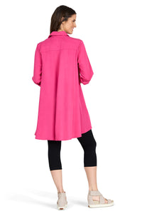 Lennard Taylor Design Studio - Brenda Swing Shirt - hot pink  - back view