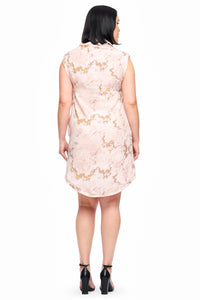 Lennard Taylor Design Studio - Krystle Dress - Pink Granite Print - back view