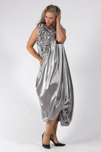 One of a Kind #00258-silver dress-front-Lennard Taylor
