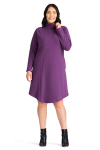 Simone Dress - purple - front view - Lennard Taylor Design Studio 