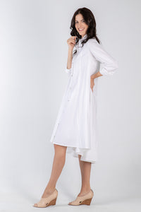white Beatrix dress- side - Lennard Taylor